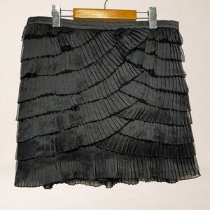NEW YORK & COMPANY Ruffle Tiered Goth Balletcore Coquette Mini Skirt
